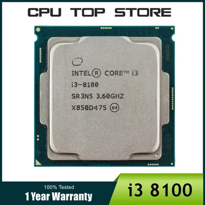 CPU INTEL CORE i3 8100 3.60GHz 4c Socket 1151 H4 TRAY NUOVO 12M GARANZIA - Immagine 1 di 4