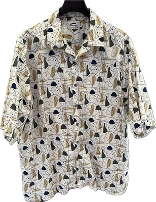 Camisa abotonada vintage para hombre Slazenger hecha en Hong Kong talla grande manga corta Foto 1 de 4