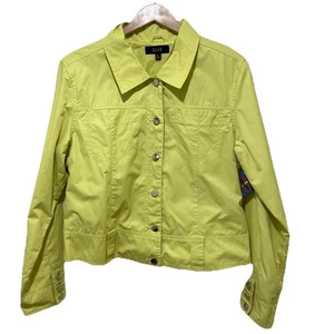 QUE gelbe Cropped Trucker Jacke leichte Baumwollmischung Gr. XL - Bild 1 von 5