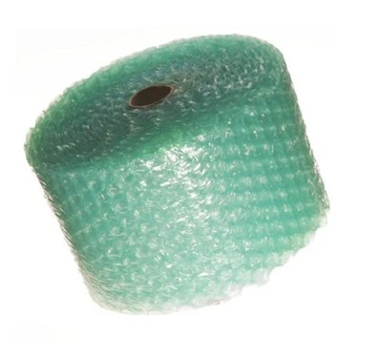 Green Bubble Cushioning Wrap Roll 62.5' x 12"  (Lg) 1/2"  Eco-Friendly Recycled - Image 1 of 1