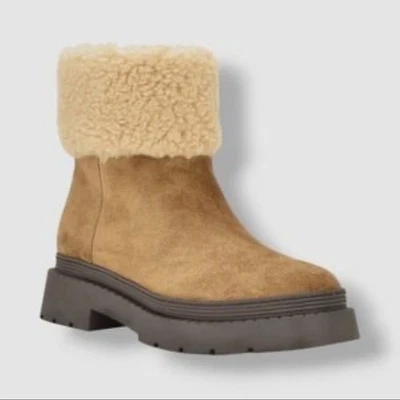 Marc Fisher Shearling Suede Ankle Boots – Size 7.5 – New in Box - Image 1 of 4