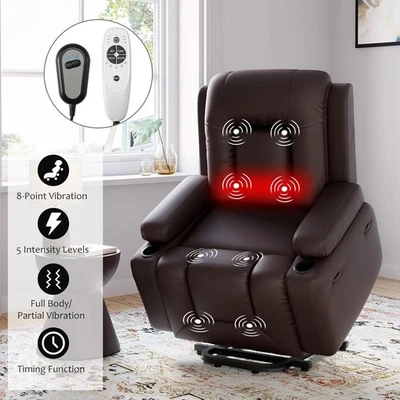 22" Power Lift Recliner Chair,Massage,Heat, Adjustable Reclining Chair,Ergonomic - Image 1 of 4