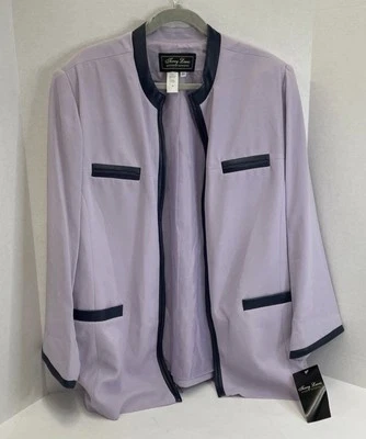 Terry Lewis Classic Luxuries Purple Blazer Jacket Coat - Women's 2x w/ Tags - Image 1 of 4