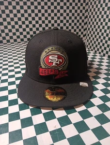 San Francisco 49ers 2022 Salute to Service 9 fifty NFL Fitted 7 1/4 sombrero negro - Imagen 1 de 9
