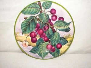 Italy Villa D'este Cherry Hand painted China Fruit Plate  - Picture 1 of 3
