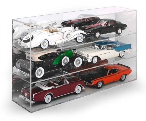 6 CAR ACRYLIC DISPLAY SHOW CASE FOR 1/18 SCALE MODELS BY AUTO WORLD AWDC015 - Image 1 of 1