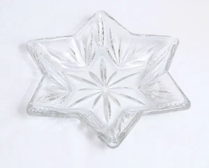 Klarglas Sechs Punkt Stern Schale Studio Nova von Mikasa Himmelsstern Japan - Bild 1 von 2