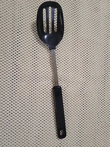 Ekco Black Nylon Slotted Basting Serving Spoon Plastic Handle Resist 400 Degree - Picture 1 of 10