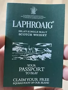 Laphroaig Scotch Whisky Unused Passport Claim Book and Code (New) - Picture 1 of 3
