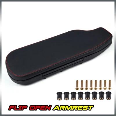 Fit For 2013-2018 Scion FRS Subaru BRZ Center Flip Open Console Armrest Black - Image 1 of 4