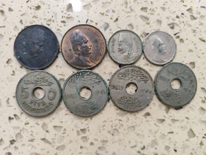 Old Egypt Bronze Coin 1916-1938 Lot Coins Used - Picture 1 of 6