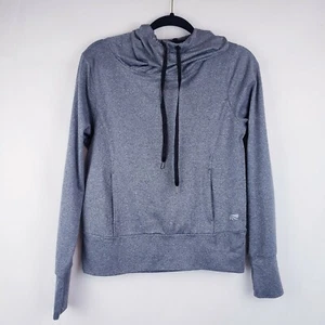 Marika Womens Athletic Pullover Sweater Size XS Gray Hooded Pocket Stretch EUC  - Picture 1 of 5