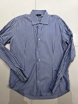 Мужская рубашка Just Cavalli размер 43 в полоску с длинным рукавом - Изображение 1 из 4