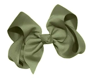WD2U Girls 4" Solid Grosgrain Ribbon Boutique Hair Bow Alligator Clip - Picture 1 of 61