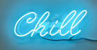 Chill Aqua Blue Acrylic 14" Neon Light Sign Lamp With Dimmer