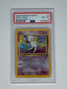 2000 Pokemon WOTC Black Star Promo selten Mew #9 Holo - PSA 8 - Schön! - Bild 1 von 2