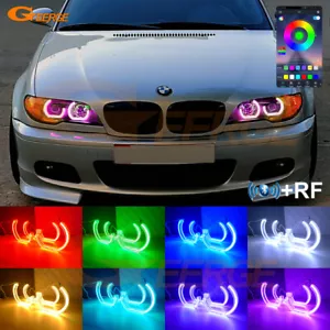 For BMW E46 ANGEL EYES Coupe Convertible LCI Multi Color DTM M4 Style RGB Led - Picture 1 of 13