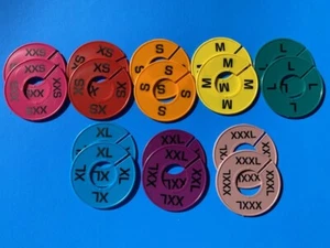 CLOTHING SIZE DIVIDERS XXS-XXXL *2 EACH SIZE* - Picture 1 of 3