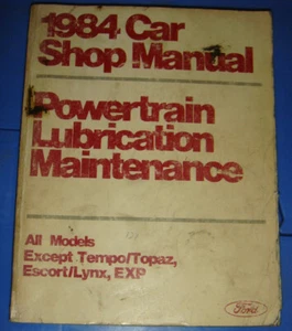 Ford 1984 Car Shop manual tren motriz mantenimiento de la mayoría de los modelos - Imagen 1 de 3