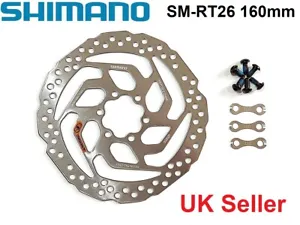 Genuine SHIMANO SM-RT26 MTB DISC BRAKE ROTOR 6 BOLT MOUNT 160MM  - Picture 1 of 3