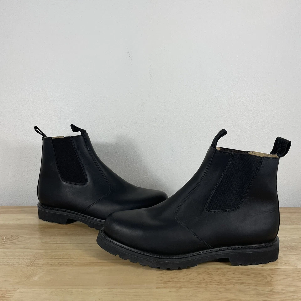 Botas Chelsea Boulet Cuero Negro Hombre Talla 11.5 Hechas en Canadá ¡LEER DESCRIPCIÓN! Foto 1 de 4