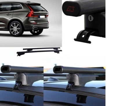 BARRE PORTATUTTO ACCIAIO VOLVO XC60 ANNO 2022 CON RAILS CHIUSI MADE IN ITALY - Immagine 1 di 4