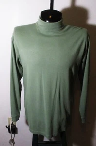 Men's L.L. BEAN Green Long Sleeve Turtleneck Top Size L Tall - Picture 1 of 6