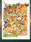  postcard   USA Arizona printed map   unposted