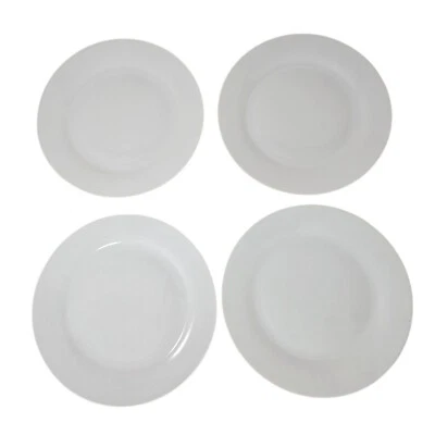 Set Of 4 Tabletops Gallery Umbria White Salad Plates Dishwasher Microwave Safe - Image 1 of 4