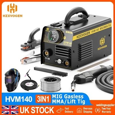 HZXVOGEN 200Amp 3IN1 MIG WELDER INVERTER DC MMA NO GAS TIG STICK/MIG WELDING MACHINE 230V