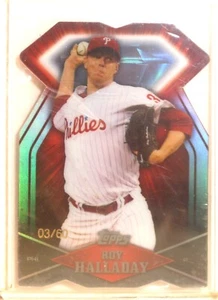 2011 TOPPS DIAMOND DIG DIAMOND DIE CUT BLACK DDC-110 ROY HALLADAY WITH COATING - Picture 1 of 2