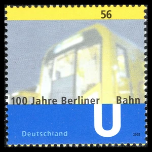 Alemania 2002 - 100 aniversario del tren subterráneo de Berlín - Sc 2149 montado sin montar o nunca montado - Imagen 1 de 2