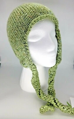 Women's Mens Girls Boys Hand Knit Handmade Winter Hats Caps Beanies Ear Flaps  - Image 1 of 2