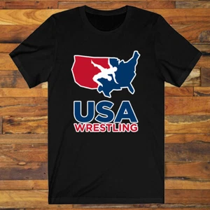 Team USA US Wrestling Men's Black S-5XL - Picture 1 of 1