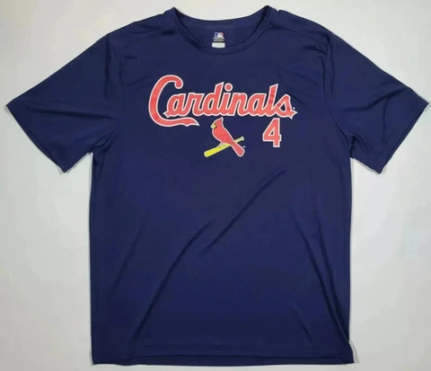 St Louis Cardinals Yadier Molina #4 MLB Shirt Men's TX3 Cool Size L Large Cover