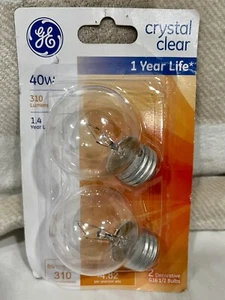 GE B20E 40W 120v Crystal Clear Light Bulbs 2 Pack 310 Lumens - Picture 1 of 2