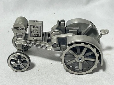 SpecCast Pewter John Deere Waterloo Boy, 1990 JD Parts Expo, Tractor, 1/43 - Image 1 of 2