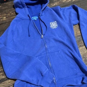 Champion Coast Guard Hoodie Sweatshirt Damen L blau mit Reißverschluss Future Friendly - Bild 1 von 5