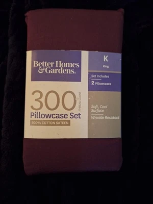 Juego de funda de almohada Better Homes And Gardens Purple Sand King. 300 hilos. Foto 1 de 2