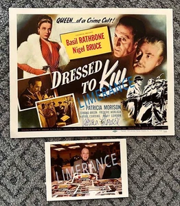 Patricia Morison Signed Lobby Card Sherlock Holmes Dressed to Kill w/Photo COA - Picture 1 of 4