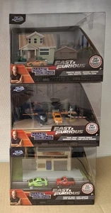 Lotto 3 Nano Scène Fast and Furious Toretto Café + Final Race + Toretto House - Foto 1 di 4