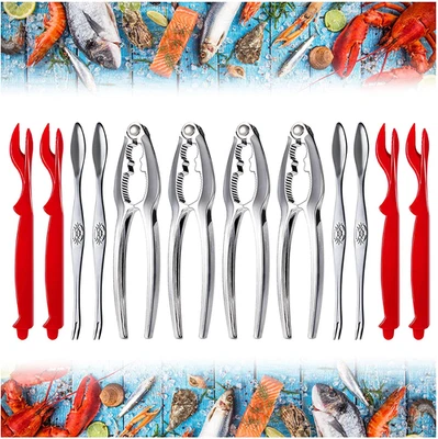 13 Pieces Crab Leg Crackers Set Including 4 Nut Crackers, 4 Lobster Shell Forks, - Image 1 of 4