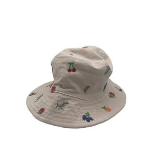 Crewcuts Bucket Hat Cap Canvas Cotton Fruit Beige Youth Kids XS Small - Picture 1 of 5