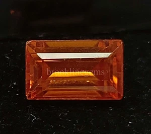 Piedra preciosa suelta de zafiro naranja natural de 5,00 quilates corte esmeralda certificada EGL 5NSC - Imagen 1 de 7