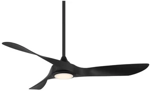 54" WAC Swirl Matte Black LED Light Wet Rated Smart Ceiling Fan - Picture 1 of 1