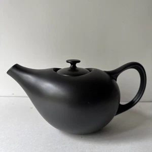 Modern Black Ceramic Teapot–Minimalist Design–Matte Finish Studio Pottery Style - Picture 1 of 12