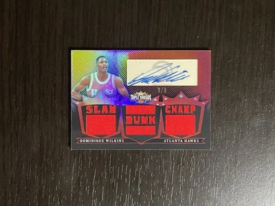 DOMINIQUE WILKINS 2008 Topps Triple Threads Slam Dunk Champ GU Patch AUTO 8/9! - Image 1 of 3