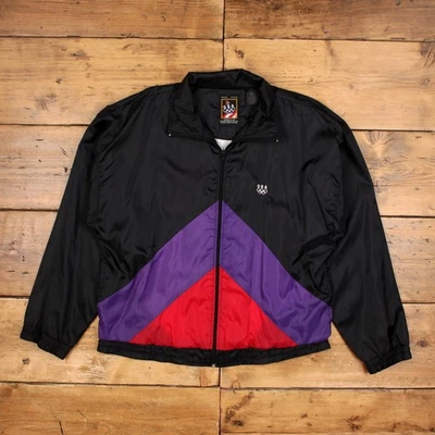 Chaqueta cortavientos vintage de ropa olímpica de EE. UU. L geométrica hecha en EE. UU. Foto 1 de 4