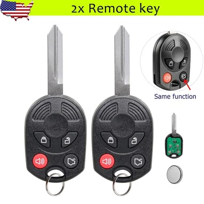 2 Fo 2007 2008 2009 2010 Lincoln MKZ MKX MKS 4 Button Remote Key Fob OUCD6000022 - Image 1 of 4