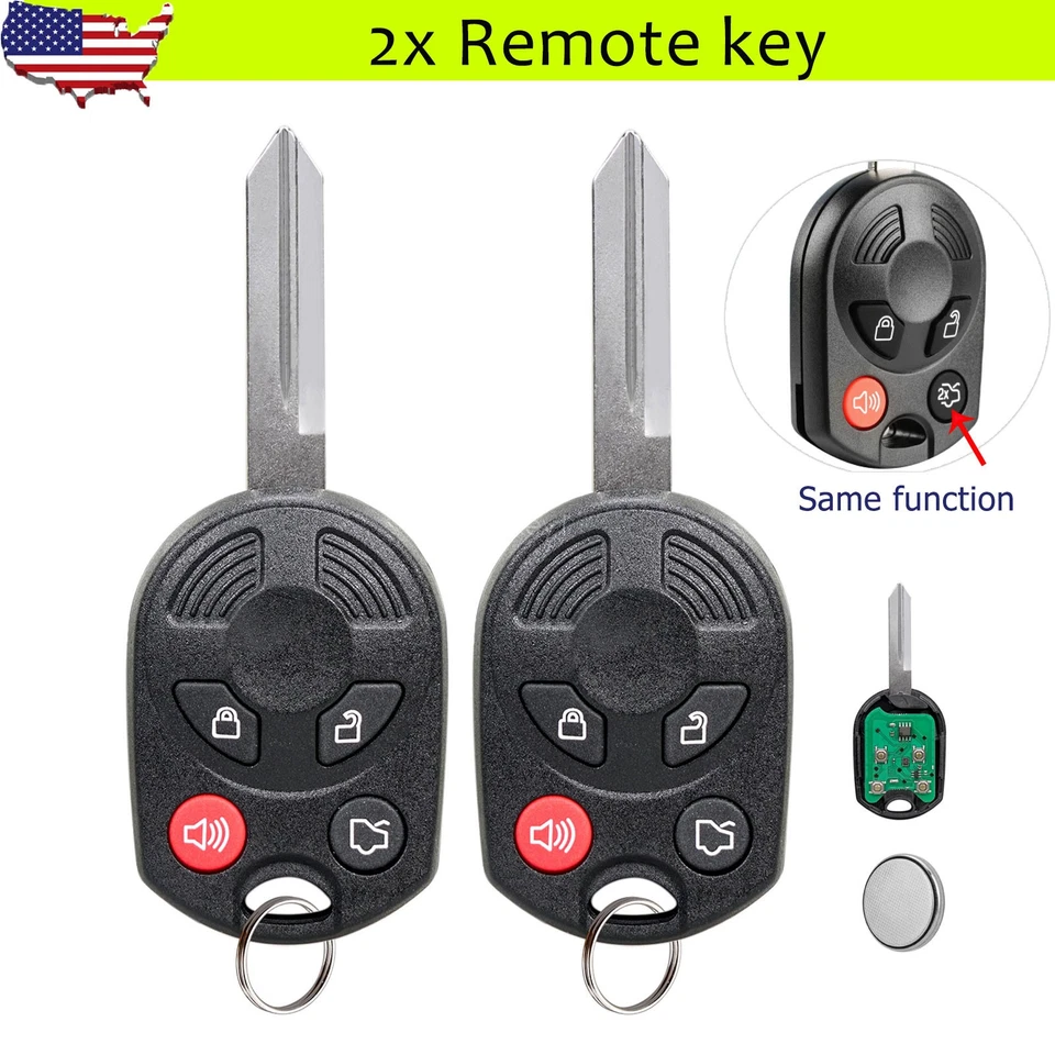 2 Fo 2007 2008 2009 2010 Lincoln MKZ MKX MKS mando a distancia de 4 botones OUCD6000022 Foto 1 de 4